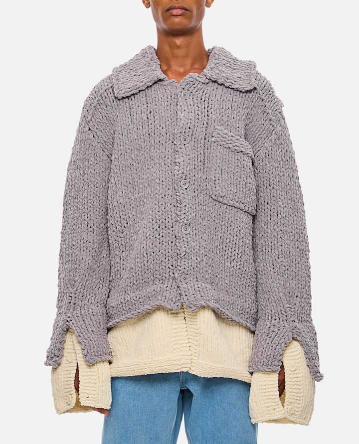 JW Anderson - HAND KNIT LAYERED OVERSHIRT_1