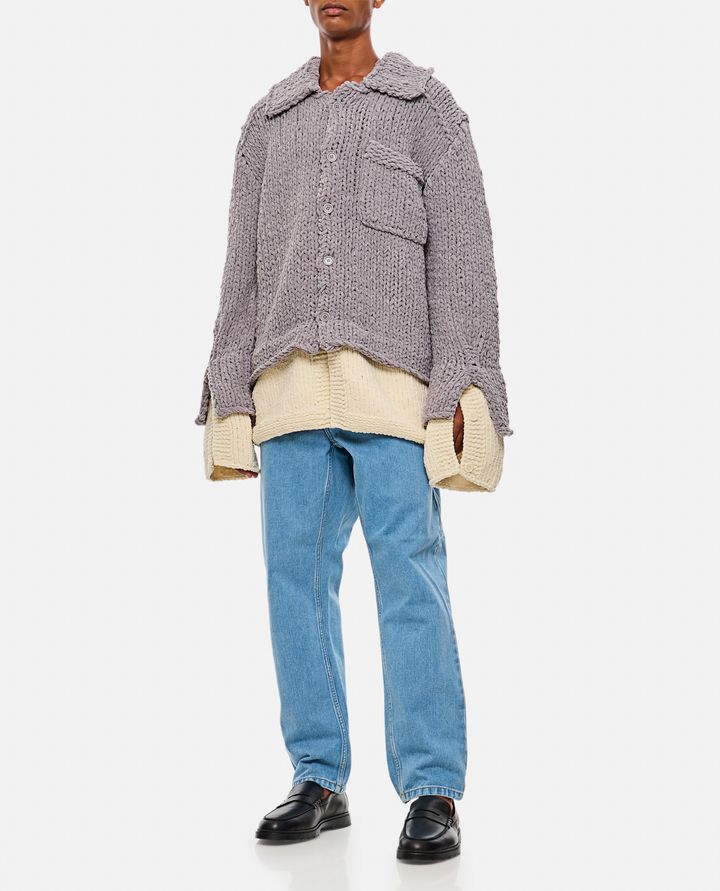 JW Anderson - HAND KNIT LAYERED OVERSHIRT_2