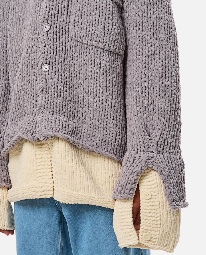 JW Anderson - HAND KNIT LAYERED OVERSHIRT_4