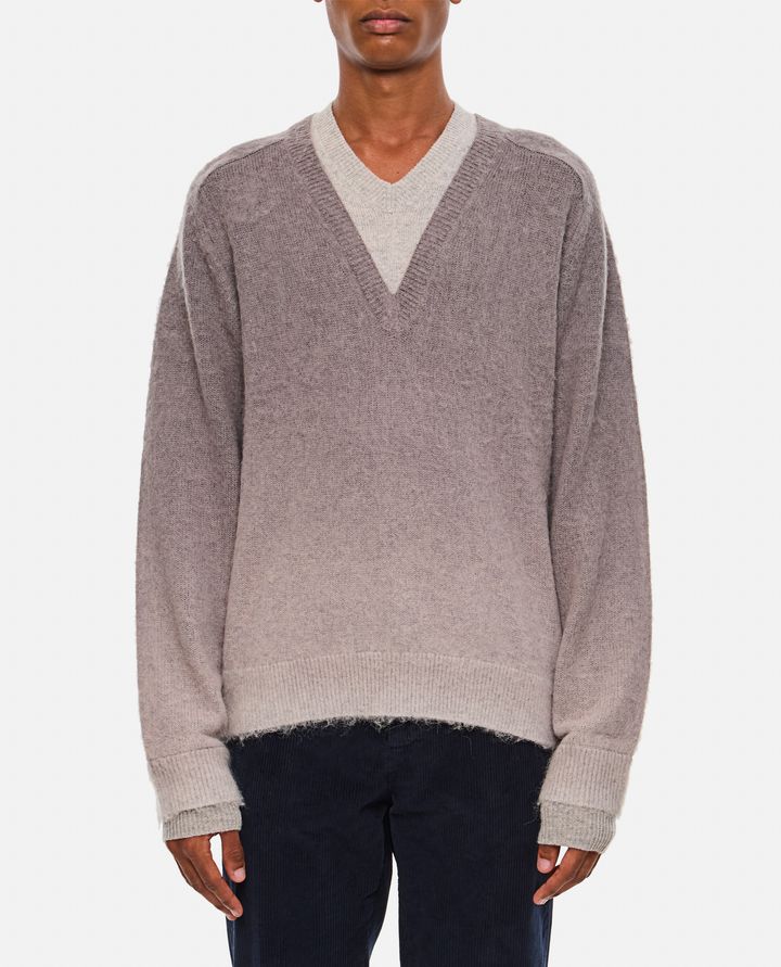 JW Anderson - MAGLIONE CON SCOLLO A V E SFUMATURA_6