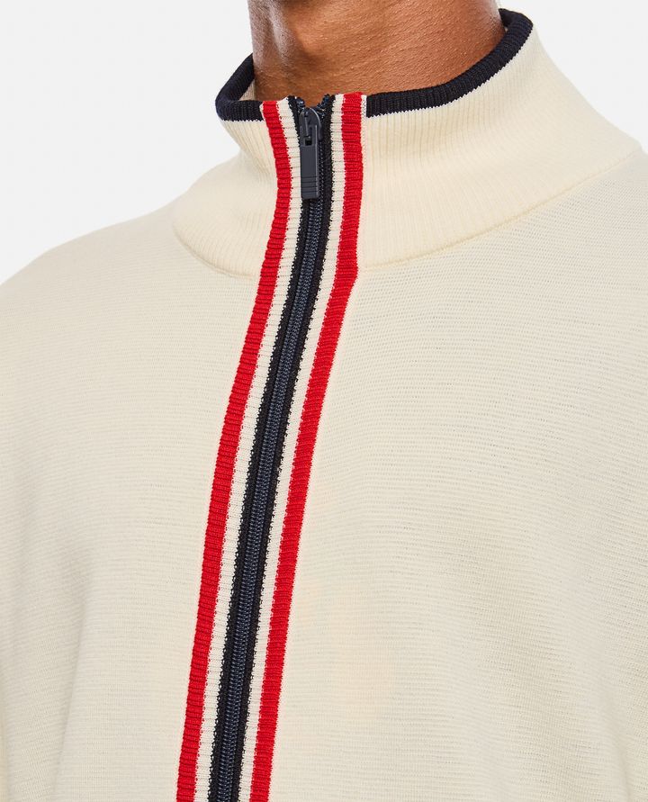 Thom Browne - CARDIGAN IN LANA VERGINE FULL ZIP BIANCO_4