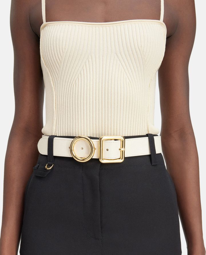 Jacquemus - REGALO LEATHER BUCKLE BELT_3