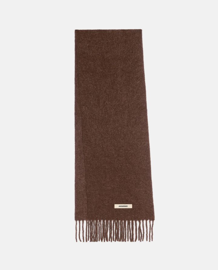 Jacquemus - BROWN WOOL WAGON SCARF_1