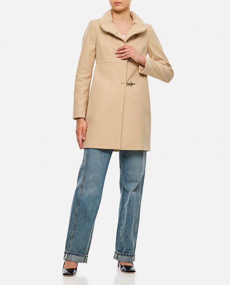 Shop Fay Romantic Coat In Beige