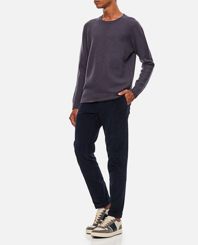 Drumohr Wool Crew-neck Sweater In Grey