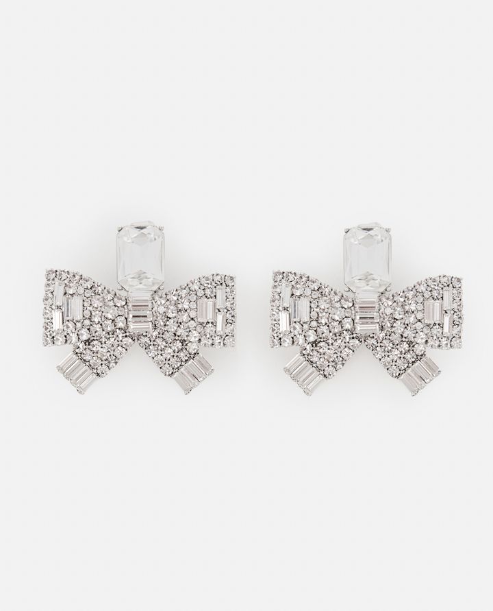 Self-Portrait - SMALL CRYSTAL BOW EARRINGS_1