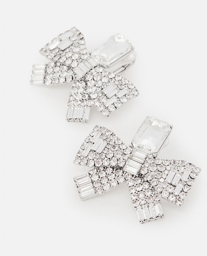 Self-Portrait - SMALL CRYSTAL BOW EARRINGS_2