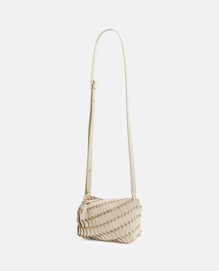 Shop Rabanne Leather Crossbody Bag In White