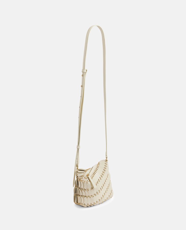 Shop Rabanne Leather Crossbody Bag In White