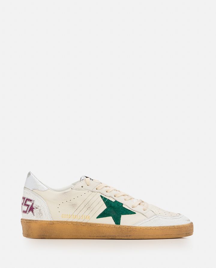 Golden Goose - BALL STAR NAPPA UPPER CRACK TOE AND SPUR SUEDE STAR MINI VIPER PRINTED LEATHER HEEL_1