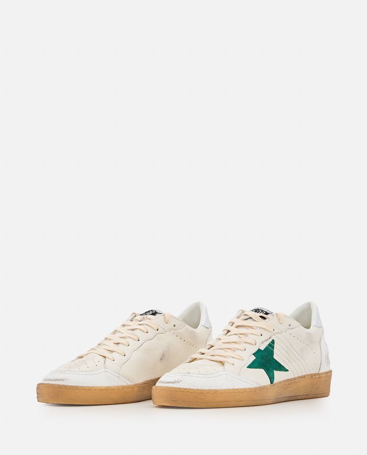 Golden Goose - BALL STAR NAPPA UPPER CRACK TOE AND SPUR SUEDE STAR MINI VIPER PRINTED LEATHER HEEL_2