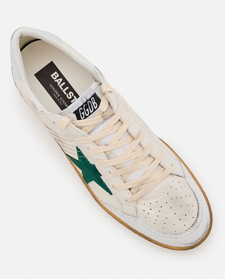 Golden Goose - BALL STAR NAPPA UPPER CRACK TOE AND SPUR SUEDE STAR MINI VIPER PRINTED LEATHER HEEL_4