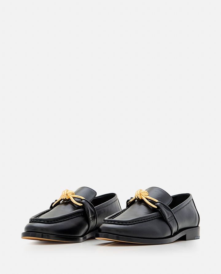 Bottega Veneta - LEATHER LOAFER WITH GOLD KNOT_2