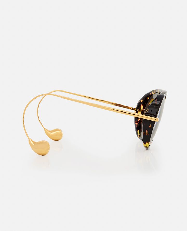 Bottega Veneta - AVIATOR GLASSES WITH GOLD DROP DETAIL_2