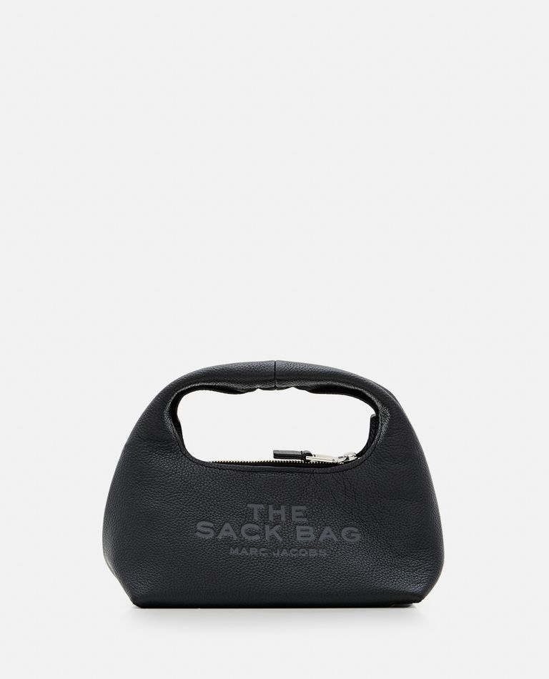 Shop Marc Jacobs The Mini Sack Leather Handbag In Black