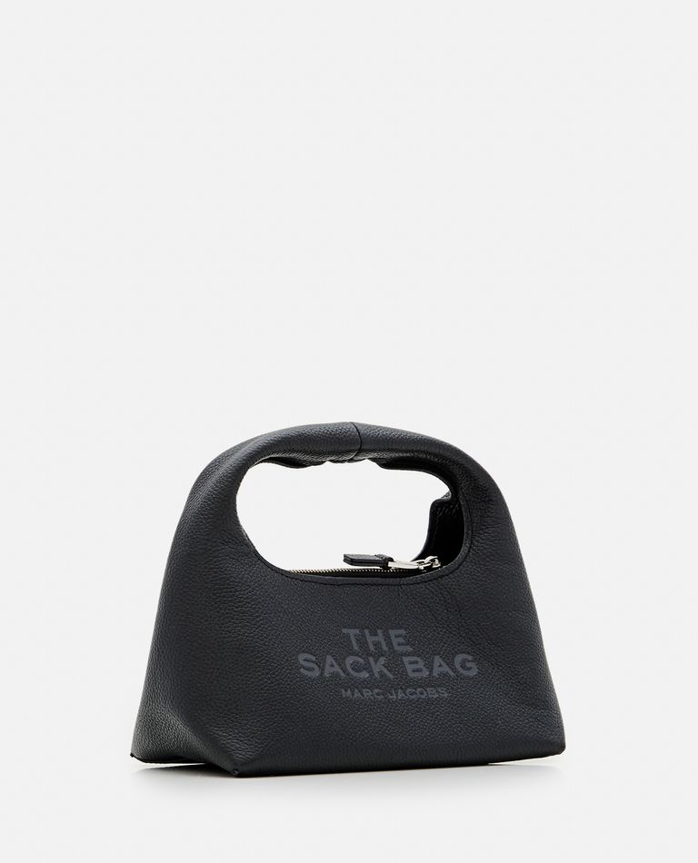 Shop Marc Jacobs The Mini Sack Leather Handbag In Black