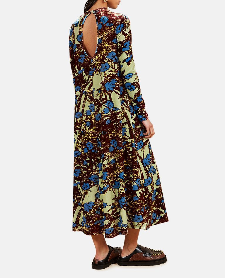 Shop Colville O Midi Dress In Multicolor