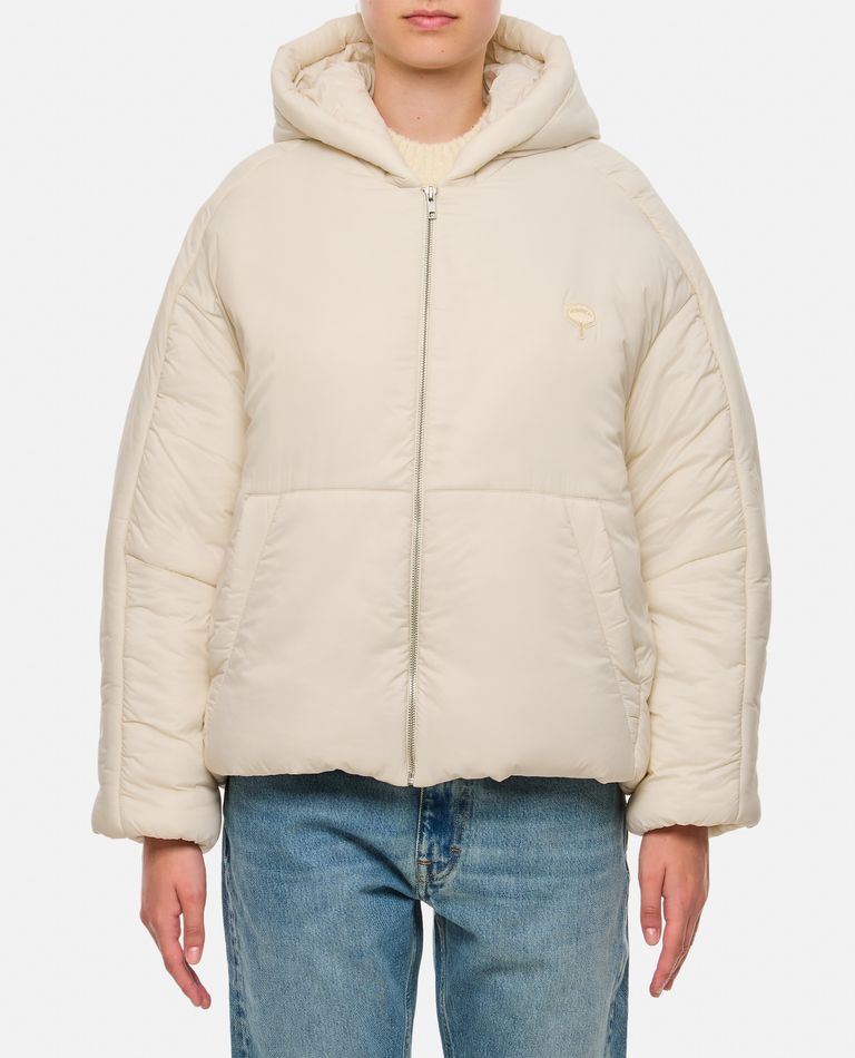 Shop Mordecai Padded Hooded Jacket In White