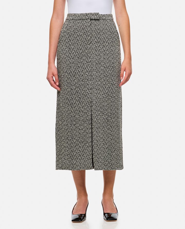 Self-Portrait - HERRINGBONE MIDI SKIRT_1