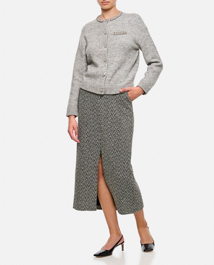 Self-Portrait - HERRINGBONE MIDI SKIRT_2