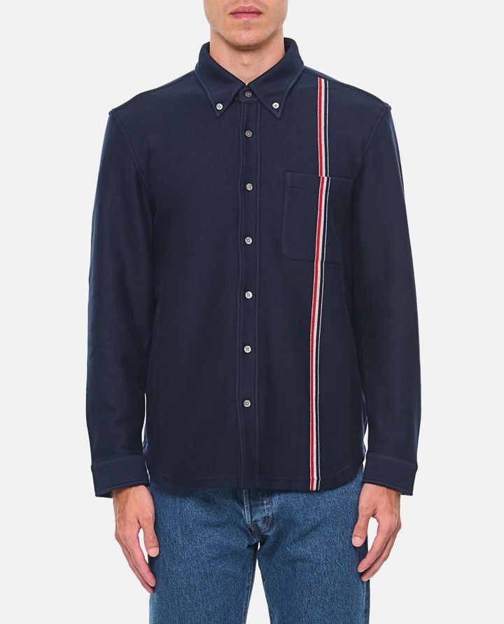 Thom Browne - GIACCA CAMICIA IN MAGLIA CON TASCHINO_1