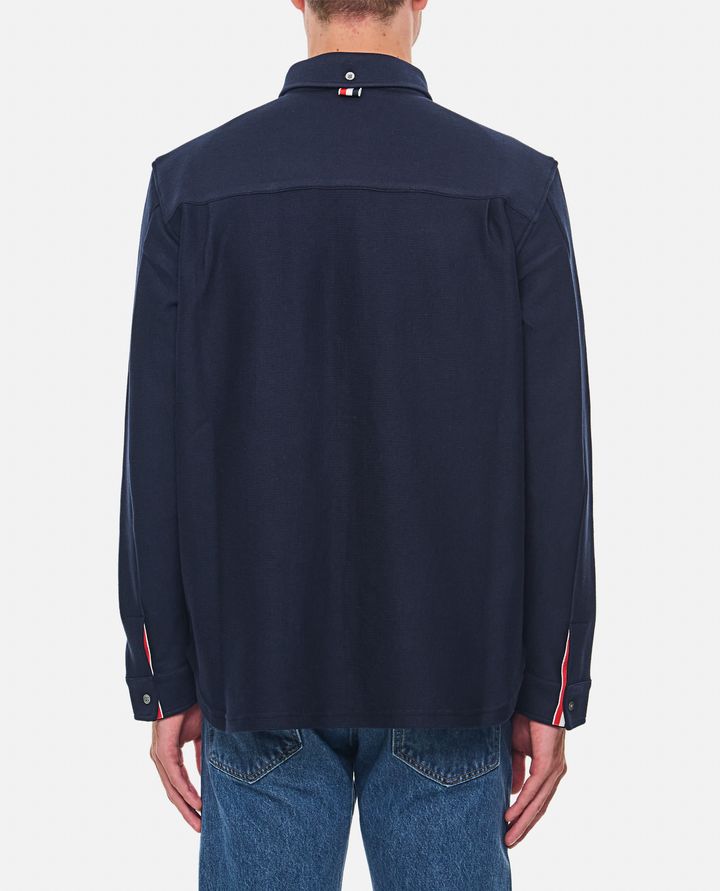 Thom Browne - GIACCA CAMICIA IN MAGLIA CON TASCHINO_3