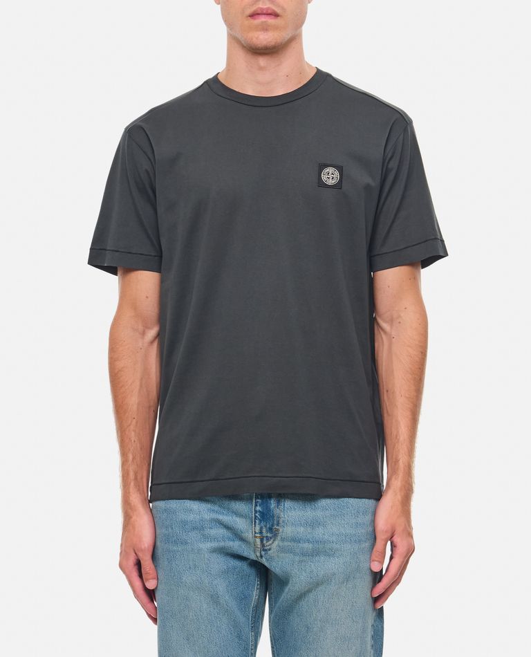 Shop Stone Island T-shirt Cotton Jersey In Grey