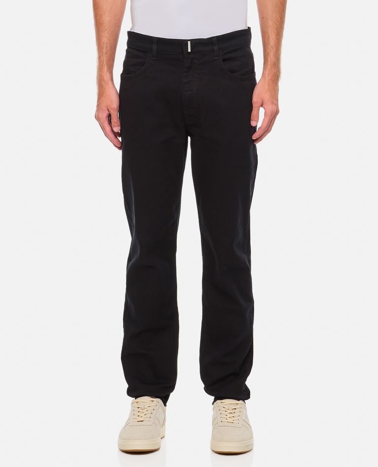 Shop Givenchy Slim Fit 5 Pocket Trousers In Black