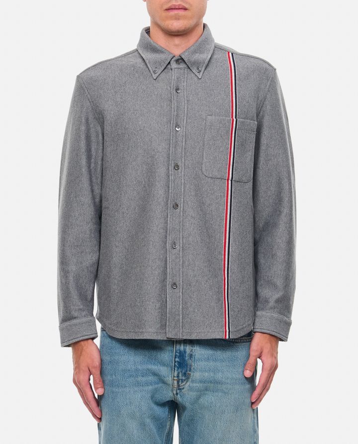 Thom Browne - GIACCA CAMICIA IN MAGLIA CON TASCHINO_1