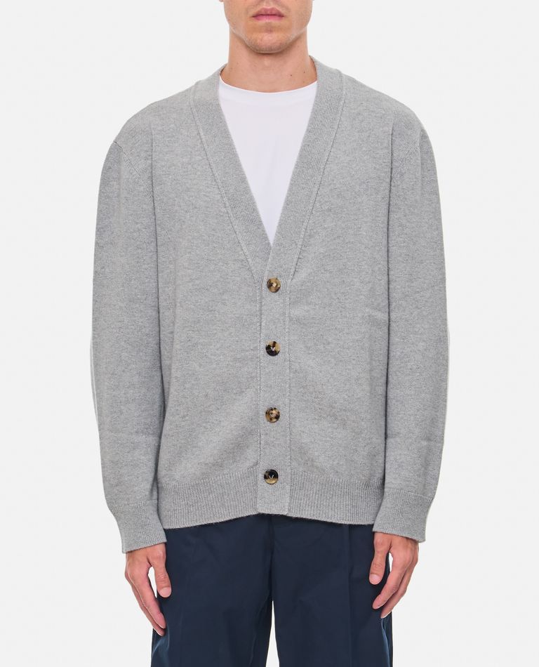Bottega Veneta Grey Cashmere Cardigan In Grey