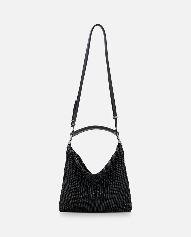 Shop Benedetta Bruzziches Bella Ciao Rhinestone Shoulder Bag In Black