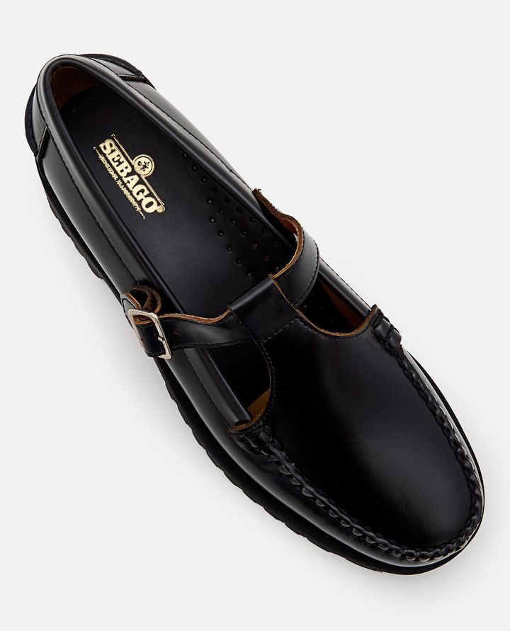 Sebago - GEORGINA LUG LEATHER LOAFER WITH T-BAR_4