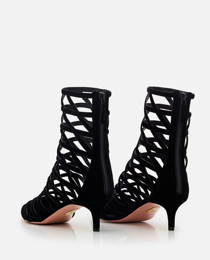 Aquazzura - 50MM ROMANCE CUT-OUT SUEDE BOOTIE_3