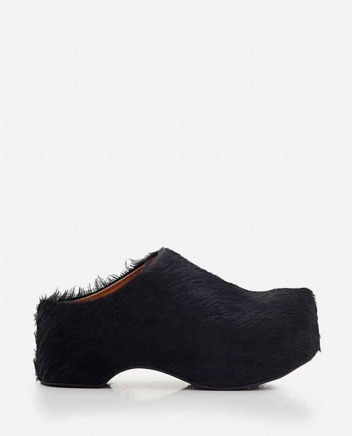 Marni - HAIRY LEATHER PLATFORM MULES_1