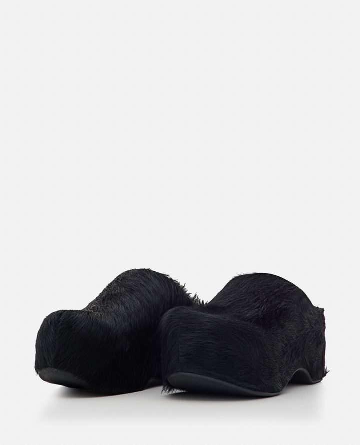 Marni - HAIRY LEATHER PLATFORM MULES_2