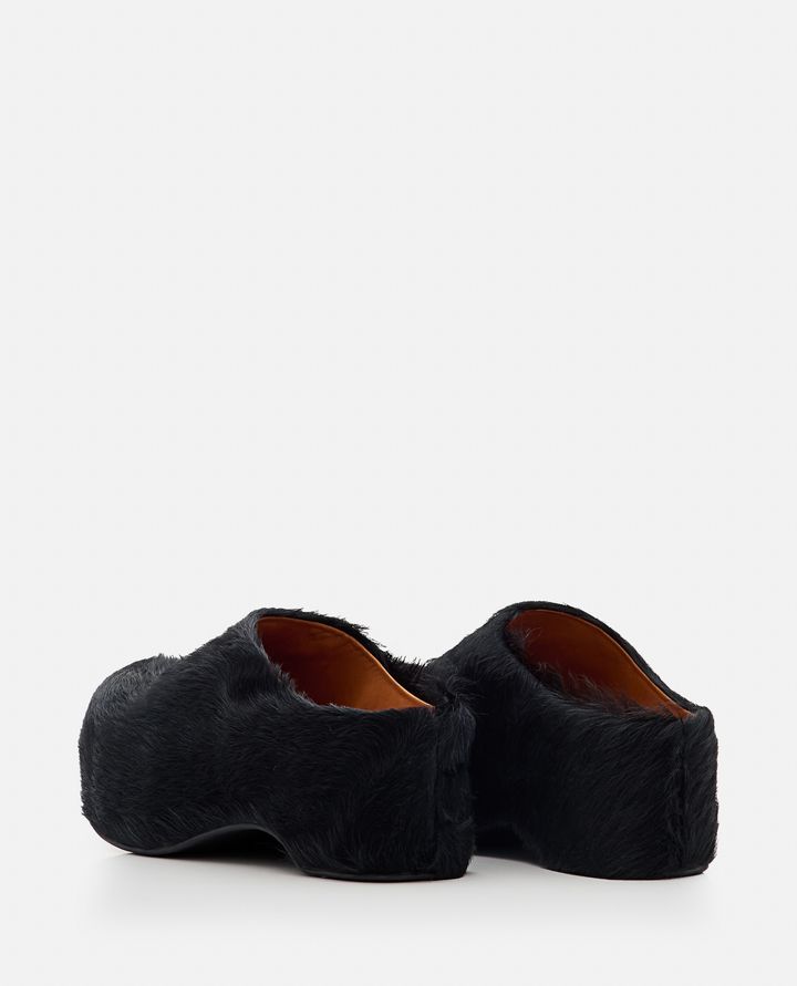 Marni - HAIRY LEATHER PLATFORM MULES_3