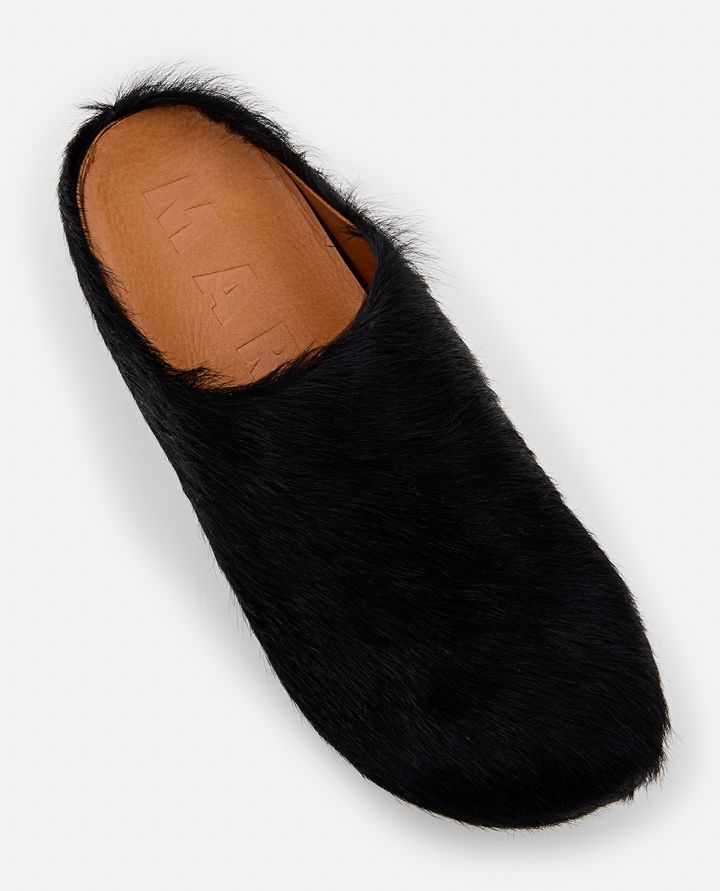 Marni - HAIRY LEATHER PLATFORM MULES_4