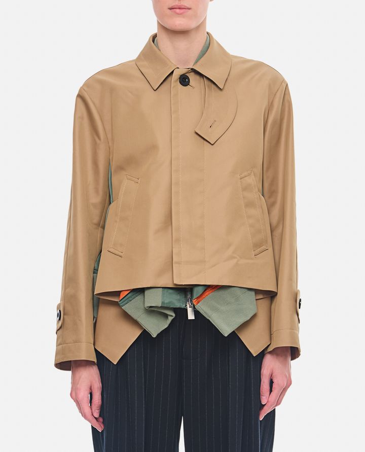 Sacai - BLOUSON IN GABARDINE DI COTONE X TWILL DI NYLON_1