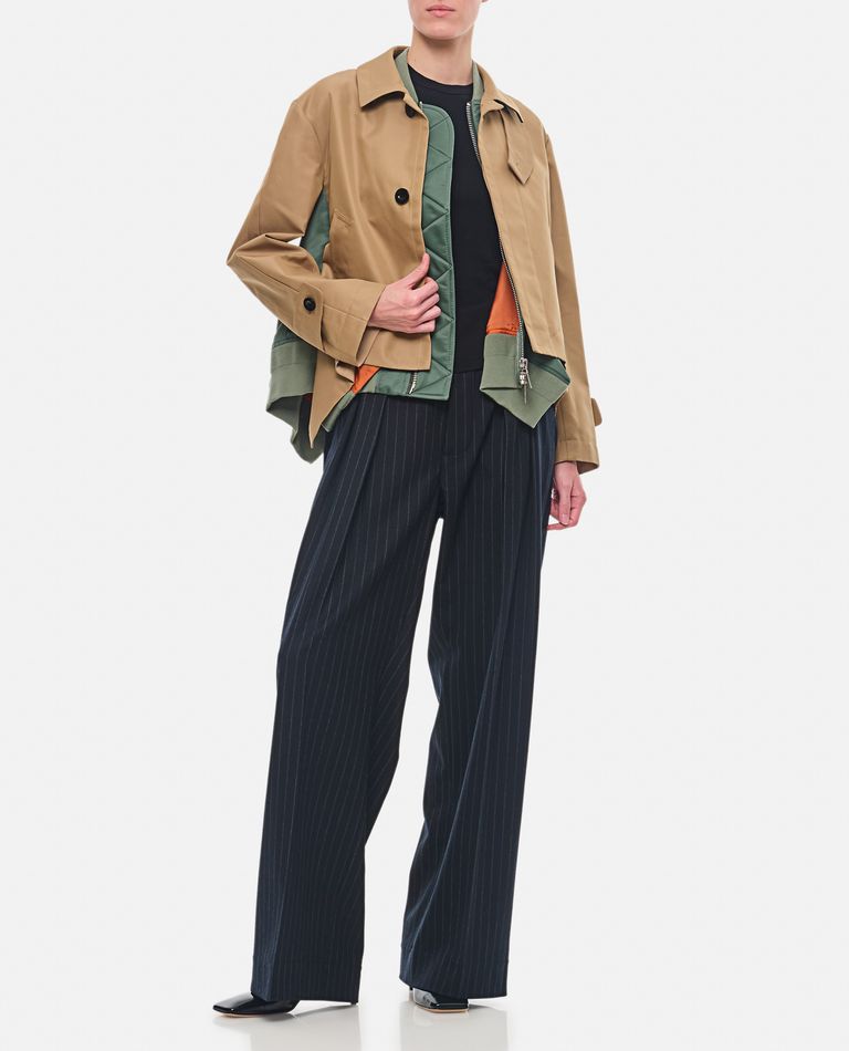 COTTON GABARDINE X NYLON TWILL BLOUSON for Women - Sacai | Biffi