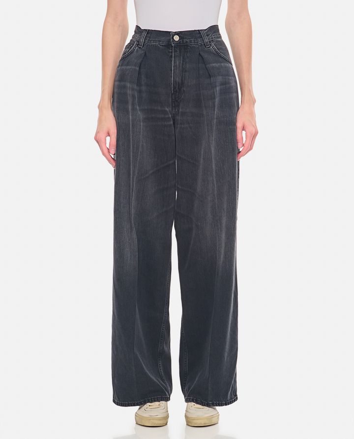 Haikure - PANTALONI IN DENIM TENCEL NERO CANDY_1