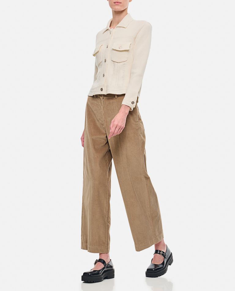 Shop 's Max Mara Udine Corduroy Wide Leg Pants In Beige