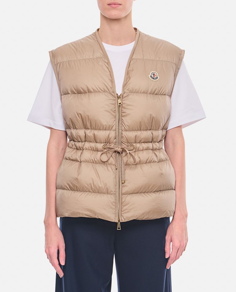 関税込 Moncler MAROLIES DOWN GILET Vest J20981A000195386251U Beige Marolies Down Gilet - Vests for Women | Moncler CY