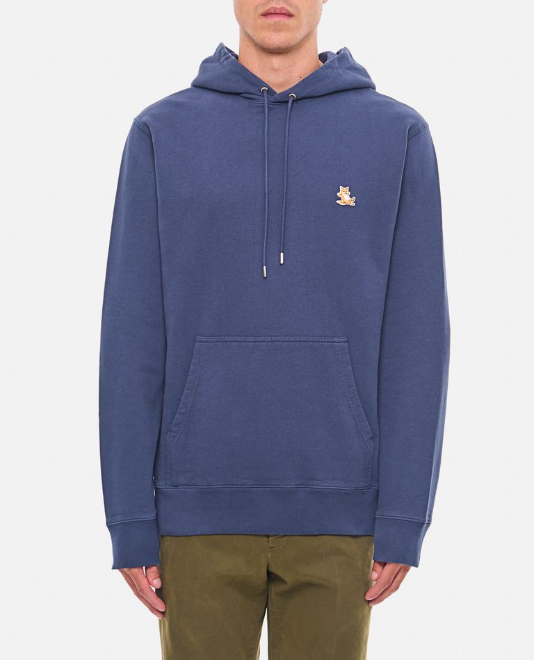 Shop Maison Kitsuné Chillax Patch Regular Hoodie In Blue