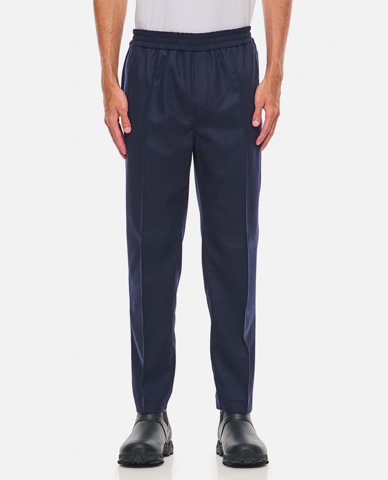 Shop Apc Pieter Wool Trousers In Blue