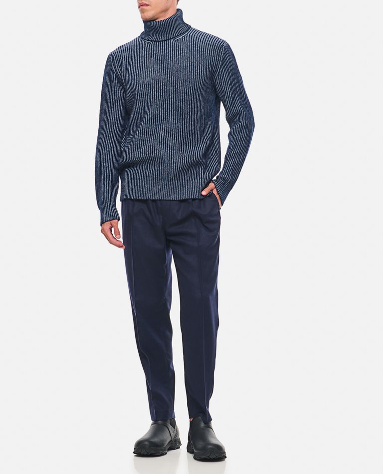 Shop Apc Pieter Wool Trousers In Blue