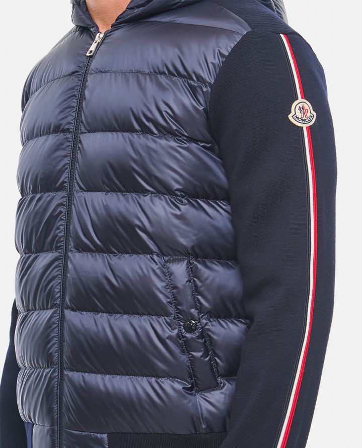 Moncler - PIUMINO CON MANICHE IN MAGLIA_4