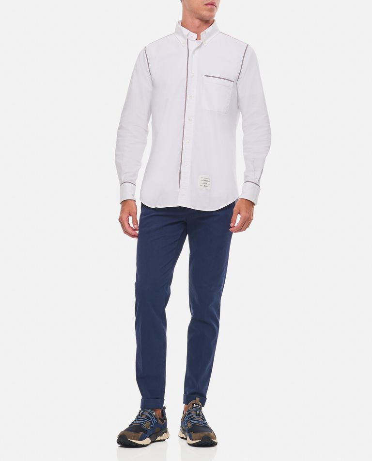 Shop Thom Browne Cotton Shirt In White