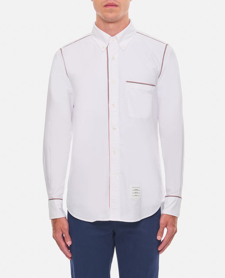 Shop Thom Browne Cotton Shirt In White