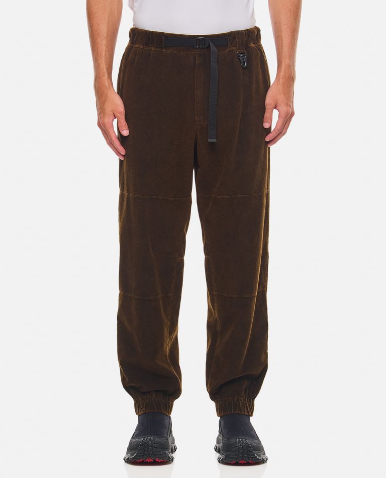 Shop Moncler Trousers In Brown