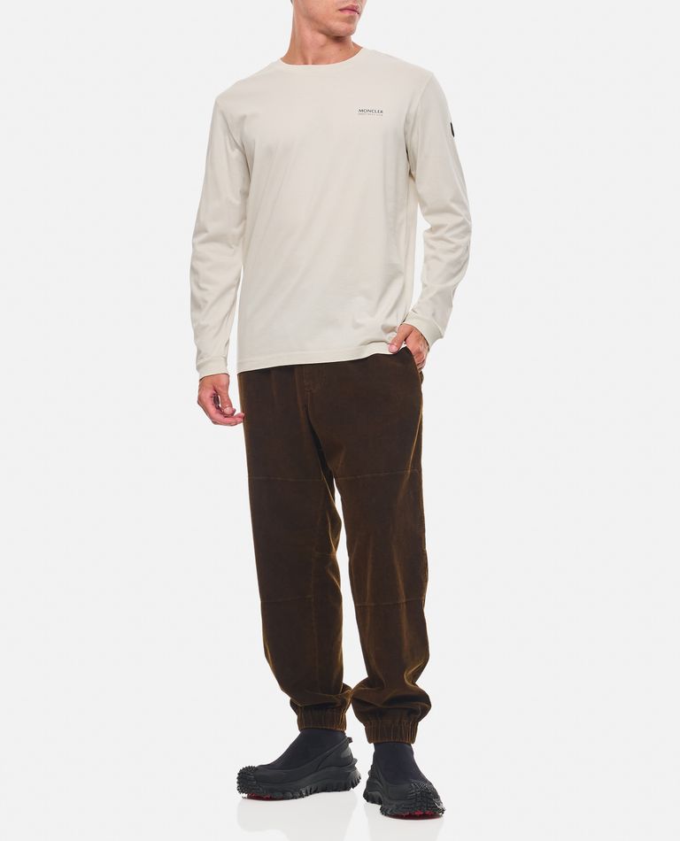 Shop Moncler Trousers In Brown